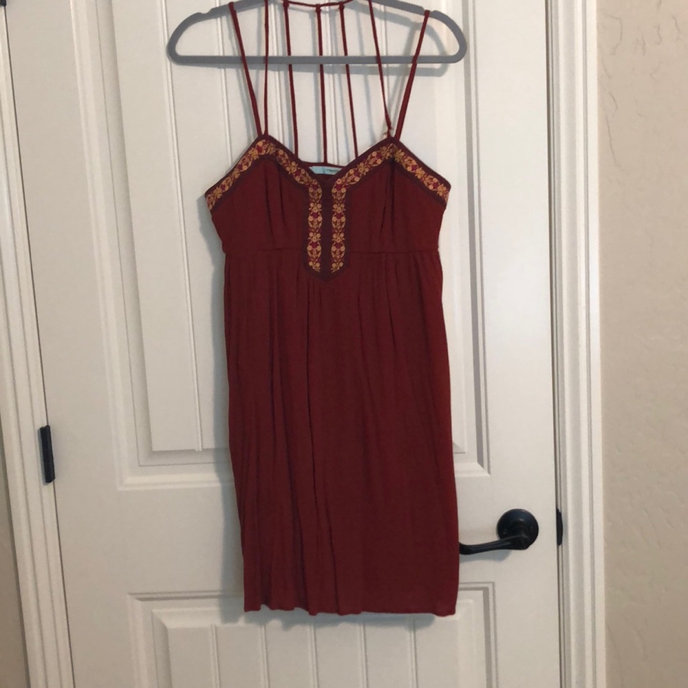 Maurices rust color boho dress